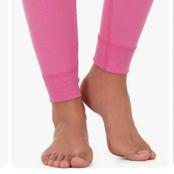 Fruit of the Loom Womens Beyond Soft Pink Waffle Thermal Pants S/CH (4-6) - Picture 2 of 4